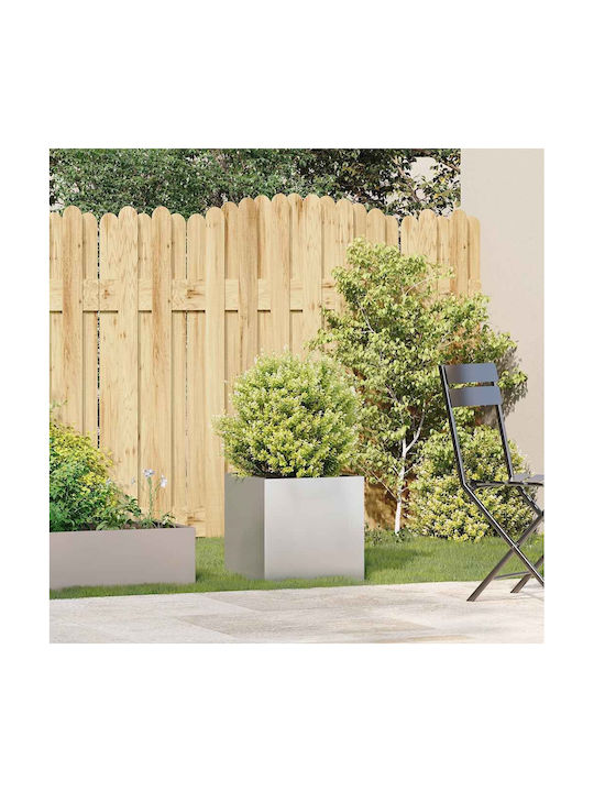 vidaXL Ζαρντινιέρα Μεταλλική Ασημι 40x40x40εκ.