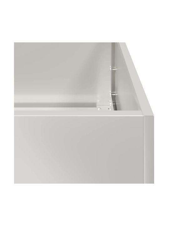 vidaXL Planter Box Metallic Silver 80x80x40cm.