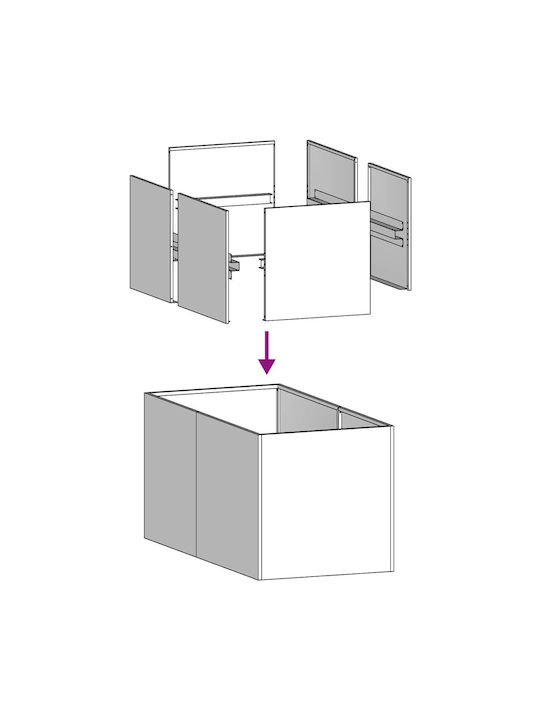 vidaXL Ζαρντινιέρα Μεταλλική Ασημι 40x80x40εκ.
