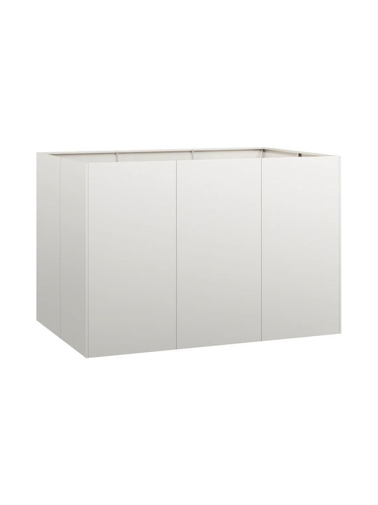vidaXL Planter Box Metallic Silver 120x80x80cm.