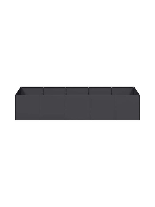 Vidaxl Planter Black 200x80x40 cm Steel Black