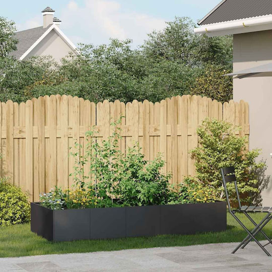 Vidaxl Pflanzkübel Schwarz 200x80x40 cm Stahl Schwarz
