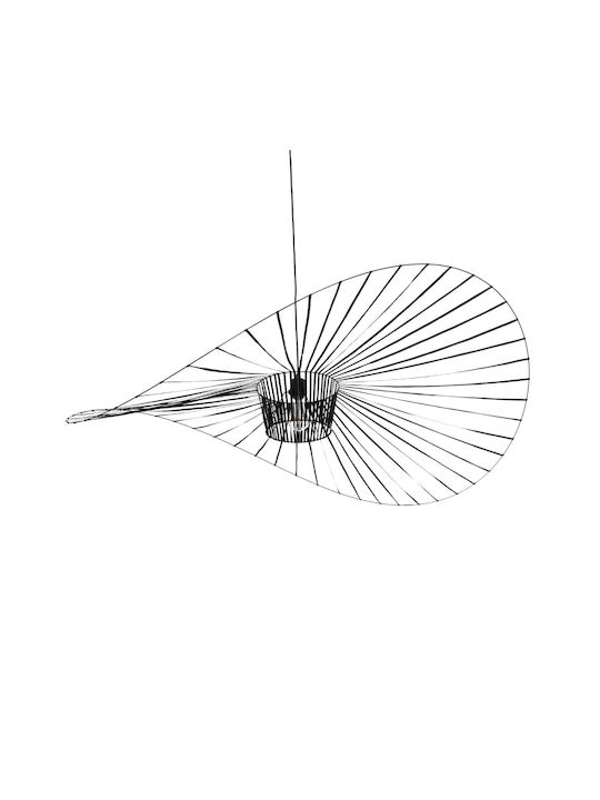 GloboStar Widow Hängelampe Schwarz Raster mit Fassung E27 140x140x34cm.