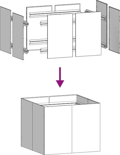 vidaXL Metallic Silver Planter Box 100x100x80cm