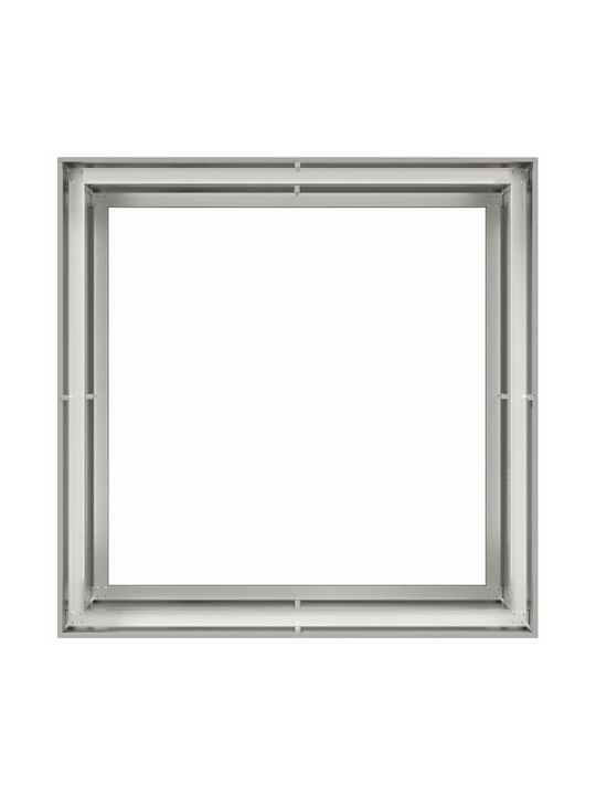 vidaXL Ζαρντινιέρα Μεταλλική Ασημι 100x100x80εκ.