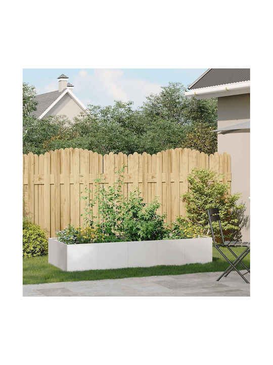vidaXL Blumenkasten Metallisch Silver 200x80x40cm.