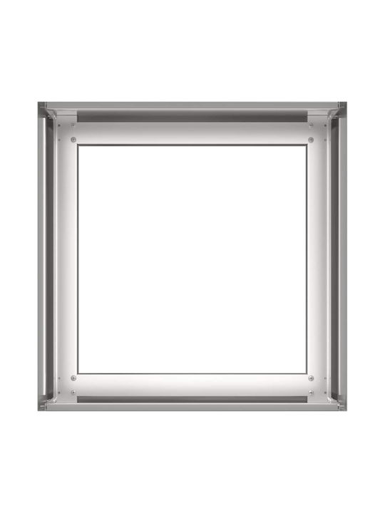 vidaXL Metallic Silver Planter Box 40x40x30cm