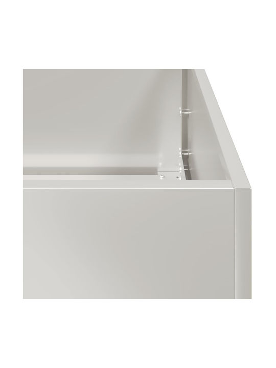 vidaXL Metallic Silver Planter Box 40x40x30cm