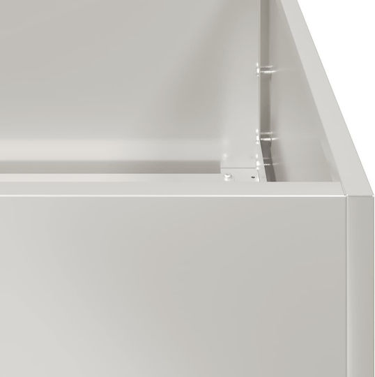 vidaXL Ζαρντινιέρα Μεταλλική Ασημι 40x40x30εκ.