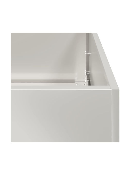 vidaXL Кутия за саксии Метал Silver 200x40x80см.