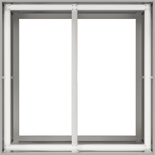 vidaXL Planter Box Metalic Argintiu 80x80x80cm