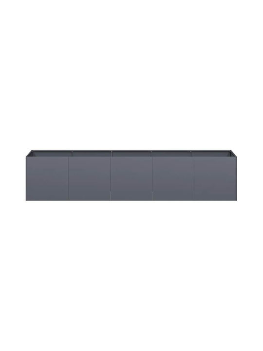 vidaXL Ζαρντινιέρα Μεταλλική Ανθρακί 200x40x40εκ.