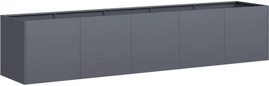 vidaXL Planter Box Metal Cărbune de lemn 200x40x40cm.