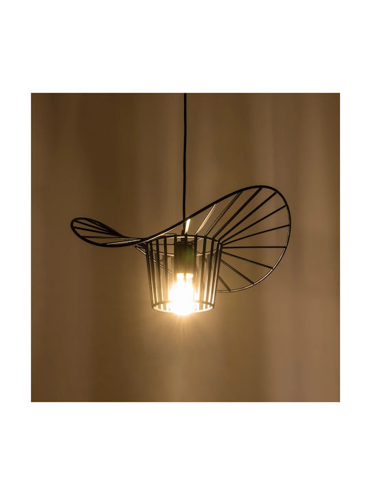 GloboStar Widow Pendant Light Black Grid with Socket E27 42x42x20.5cm