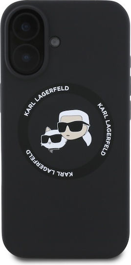 Karl Lagerfeld Liquid Back Cover Silicone Black (iPhone 16)