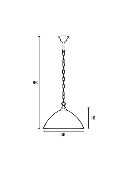 ArkoLight Pendant Light Honey with Socket E27 36cm