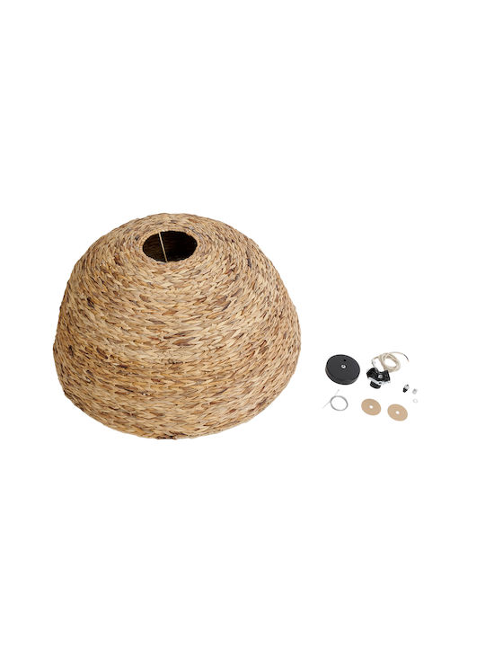GloboStar Mangata Deckenleuchte Braun Boho Raster mit Lampensockel E27 90x90x40cm