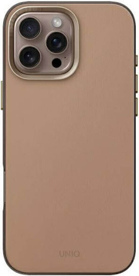 Uniq Umschlag Rückseite Synthetisches Leder Braun (iPhone 17 Pro Max / iPhone 17 Pro / iPhone 16 Pro Max)