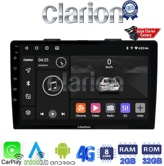 Clarion Auto-Audiosystem für Fiat 500L 2012> (Bluetooth/USB/WiFi/GPS/Apple-Carplay/Android-Auto) mit Touchscreen 9"