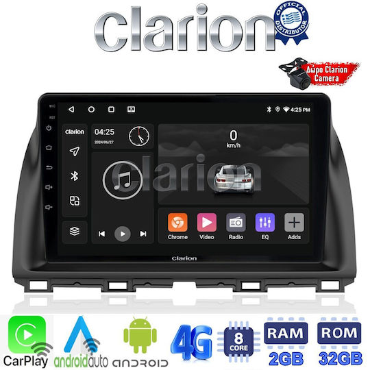Clarion Ηχοσύστημα Αυτοκινήτου για Mazda CX-5 2013>2017 (Bluetooth/USB/WiFi/GPS/Apple-Carplay/Android-Auto) με Οθόνη Αφής 9"