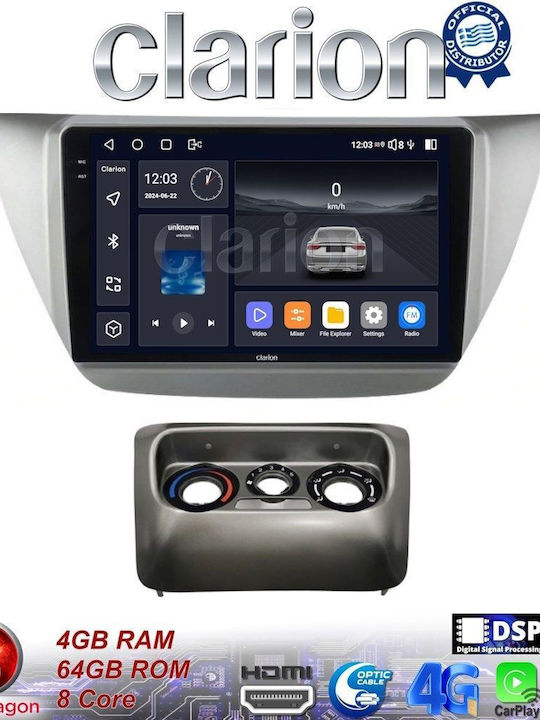 Clarion Ηχοσύστημα Αυτοκινήτου για Mitsubishi Lancer 2000>2007 (Bluetooth/USB/WiFi/GPS/Apple-Carplay/Android-Auto)