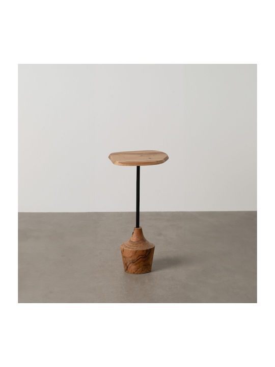 Side Table Wooden Black Natural L35xW35xH65cm.