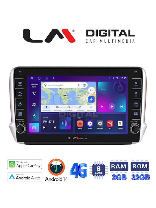 LM Digital Sistem Audio Auto pentru Peugeot 208 2012> (Bluetooth/USB/WiFi/GPS/Apple-Carplay/Android-Auto)