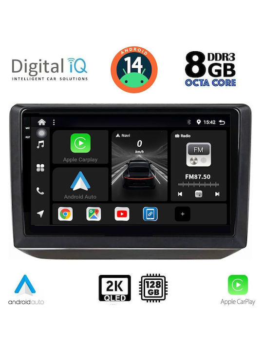 Digital IQ Car Audio System for Skoda Fabia 2008-2014 (Bluetooth/USB/AUX/WiFi/GPS/Apple-Carplay/Android-Auto) with Touch Screen 10"