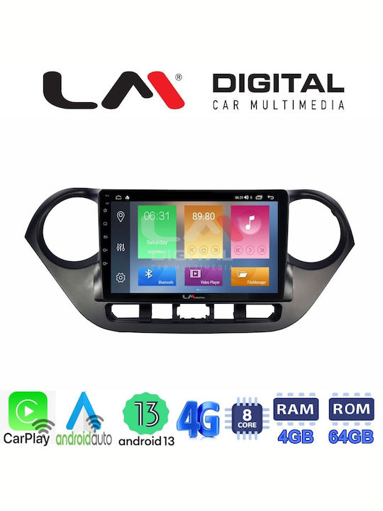 LM Digital Car Audio System for Hyundai i10 2014+ (Bluetooth/USB/WiFi/GPS/Apple-Carplay/Android-Auto) with Touch Screen 9"