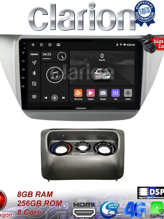 Clarion Auto-Audiosystem für Mitsubishi Lancer 2000>2007 (Bluetooth/USB/WiFi/GPS/Apple-Carplay/Android-Auto) mit Touchscreen 9"