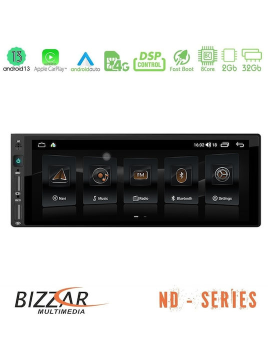 Bizzar Car Audio System 1DIN (Bluetooth/USB/Android-Auto) with Screen 6.9"