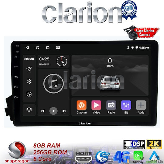 Clarion Ηχοσύστημα Αυτοκινήτου για Ssangyong Actyon / Kyron 2006>2015 (Bluetooth/USB/WiFi/GPS/Apple-Carplay/Android-Auto) με Οθόνη Αφής 9"