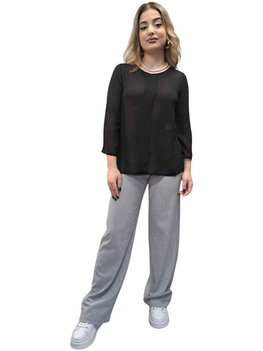 Women's Blouse Long Sleeve Black