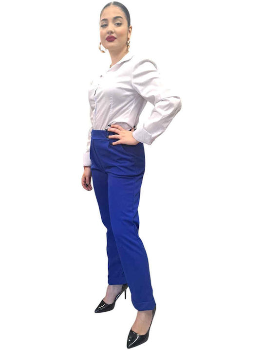 Damen Stoff Hose Blau