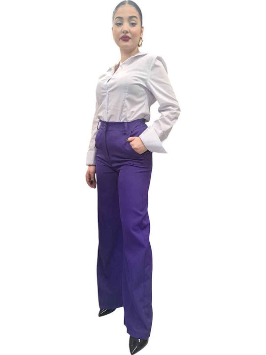 Women's Fabric Trousers Purple