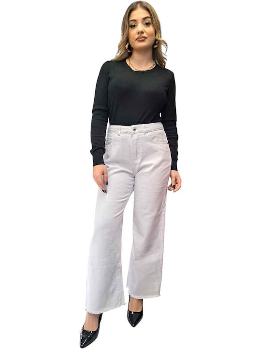 Dama Tesatura Pantaloni Alb