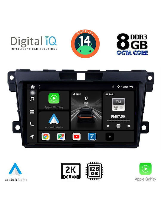 Digital IQ Car Audio System for Mazda CX-7 2006-2012 (Bluetooth/USB/AUX/WiFi/GPS/Apple-Carplay/Android-Auto) with Touch Screen 9"