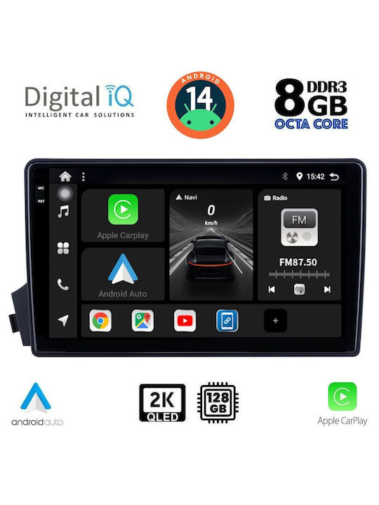 Digital IQ Ηχοσύστημα Αυτοκινήτου για Ssangyong Kyron 2006-2015 (Bluetooth/USB/AUX/WiFi/GPS/Apple-Carplay/Android-Auto) με Οθόνη Αφής 9"