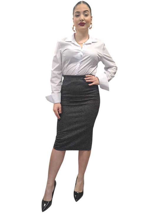 Lurex Midi Пола Сив