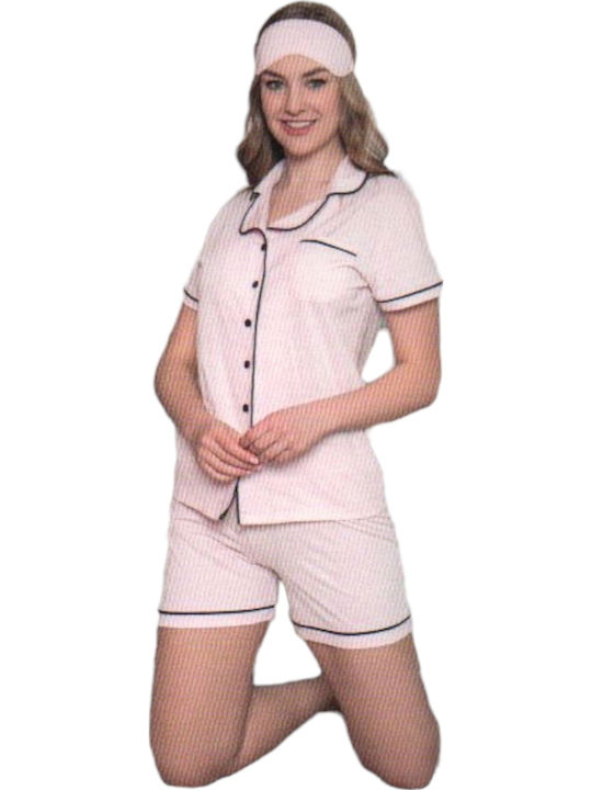 Remix Sommer Damen Pyjama-Set Rosa