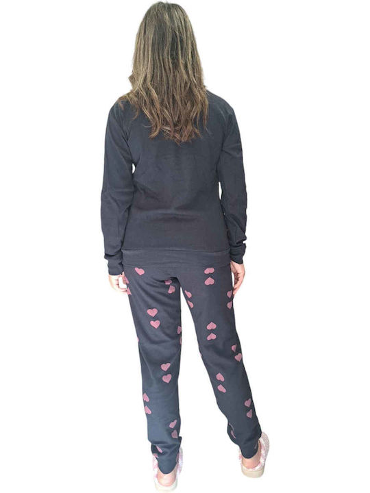Remix Winter Damen Pyjama-Set Blue, Pink, Dark Blue
