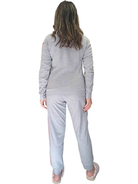 Remix Winter Damen Pyjama-Set Grey, Pink