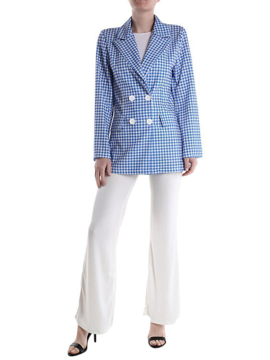 Remix Women's Double Breasted Blazer Blue