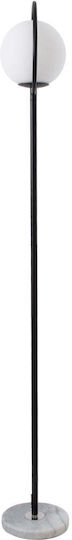 GloboStar Versailles Floor Lamp H150xW25cm. with Socket for Bulb E27 Black