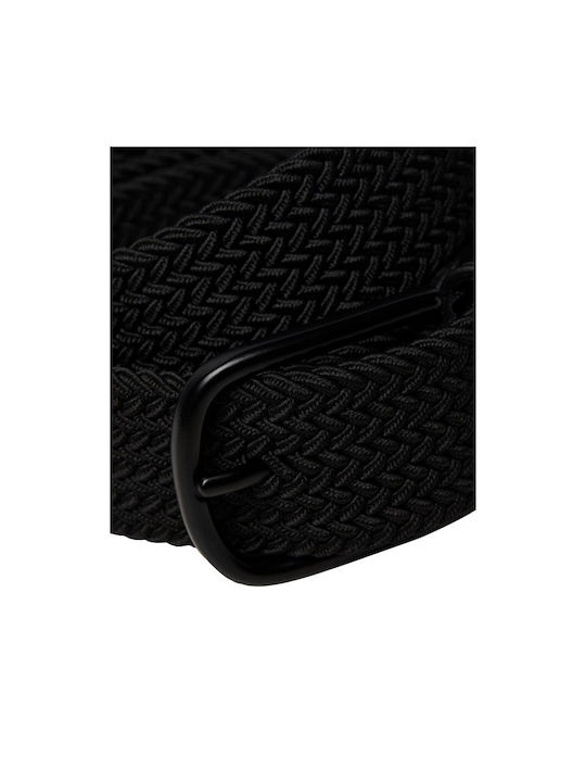 Jack & Jones Men's Knitted Elastic Belt Black