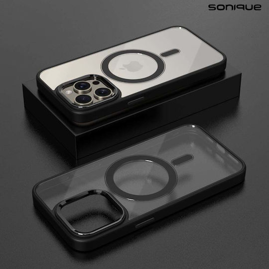 Magnetic Magmetal Sonique Case for Apple iPhone 16 Plus Black