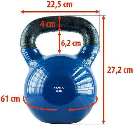 HMS Knv28 Kettlebell от Чугун 28кг Син