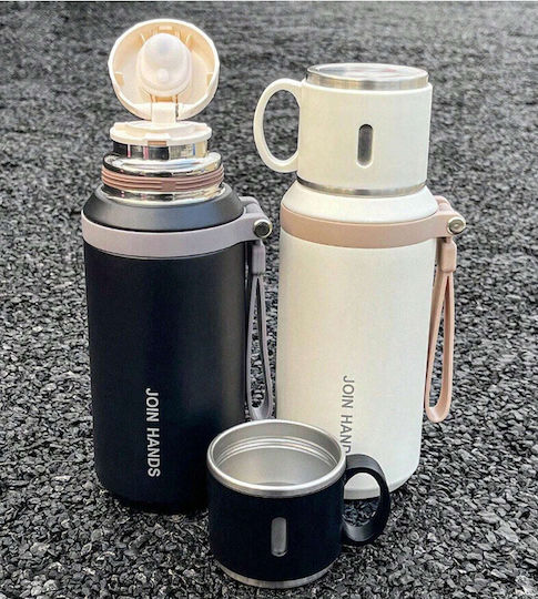 Mug Thermos Stainless Steel / Plastic 650ml White