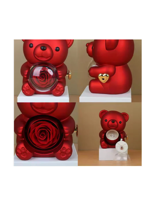 Rose Bear Jewelry Box Forever Rose Bear Valentine's Day Gift 85179 Red