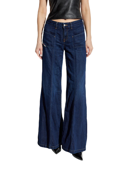 Diesel Women's Cotton Trousers Blue